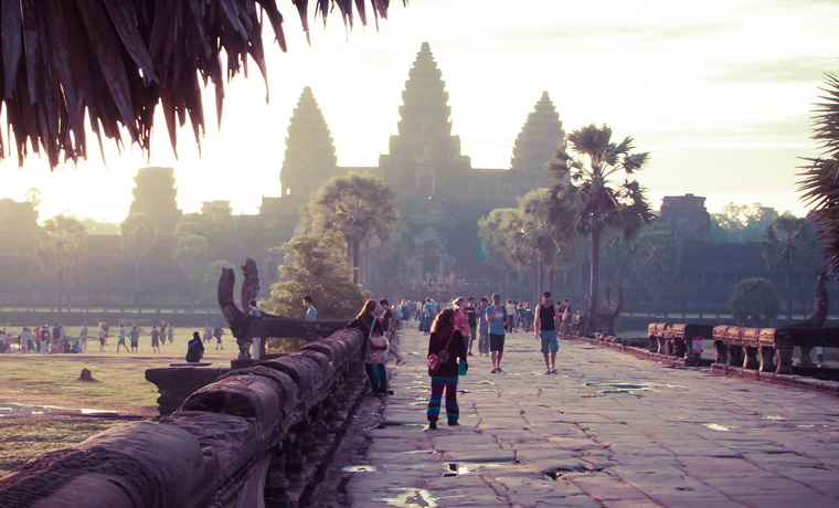 アンコールワット朝日鑑賞