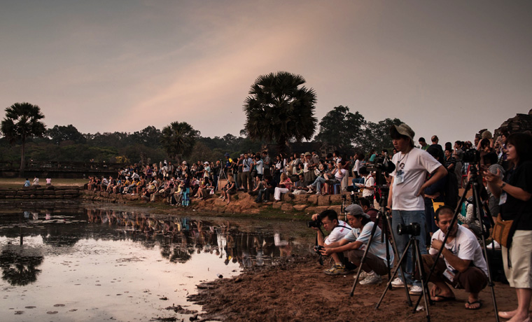 アンコールワットの朝日鑑賞