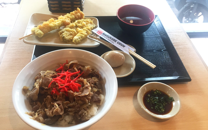 丸亀うどんで牛丼