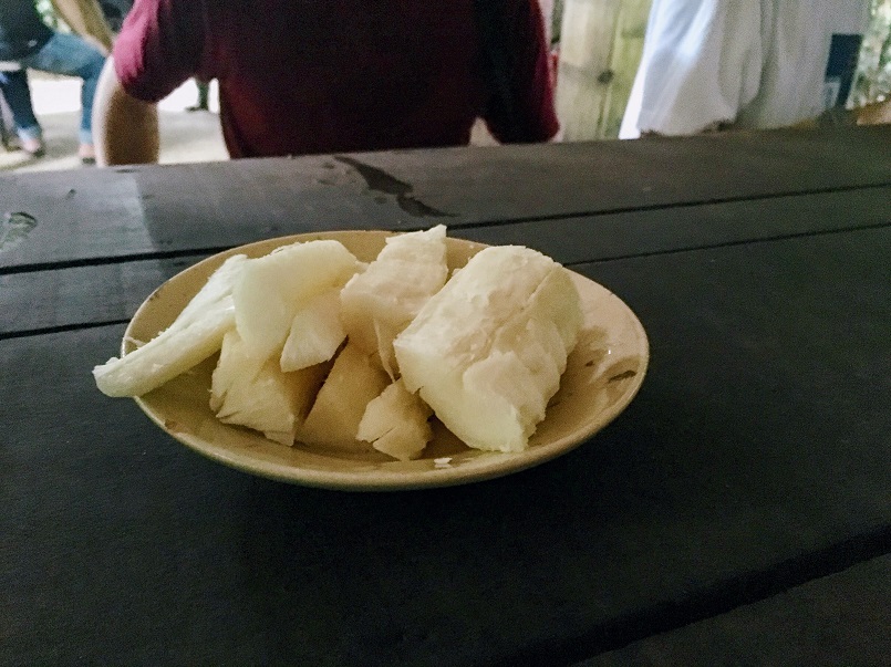 当時の兵士の食事を再現したものを実食