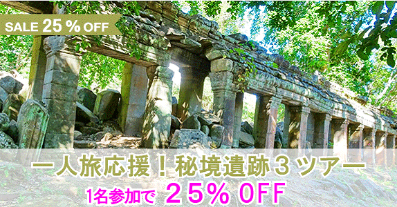 一人旅を全力応援！おすすめ郊外遺跡ツアー3種が1人参加で25%オフ！