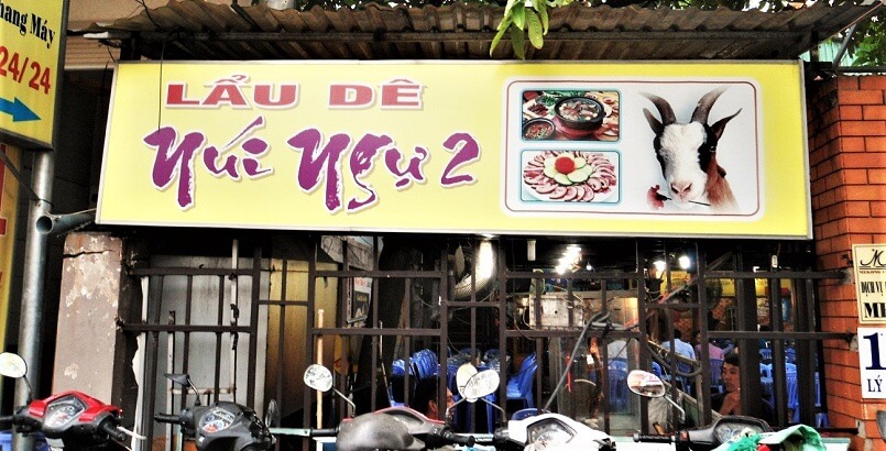 ベトナムのソウルフードでもある、山羊鍋の専門店のヌイヌー