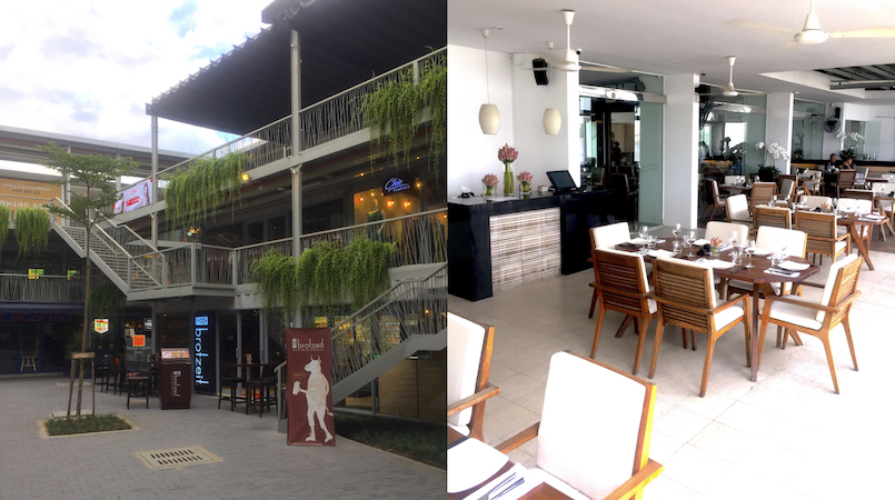 川沿いでお洒落にお食事…カフェレストラン「The Deck Saigon」の入り口と内装