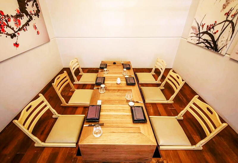 シェムリアップの高級日本食レストランTHE HASHIのプライベートルーム