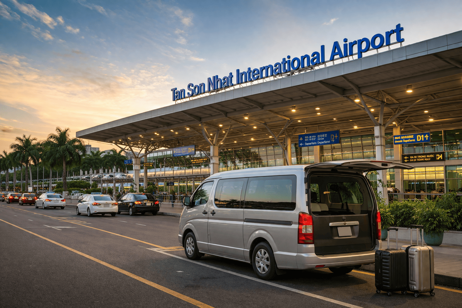 【貸切】ホーチミン・タンソンニャット国際空港→ホーチミン市内片道送迎＜英語ドライバー＞