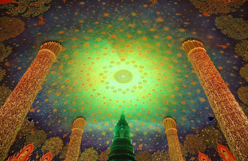 バンコクの最強インスタ映え寺院・エメラルド寺院 ワットパクナム